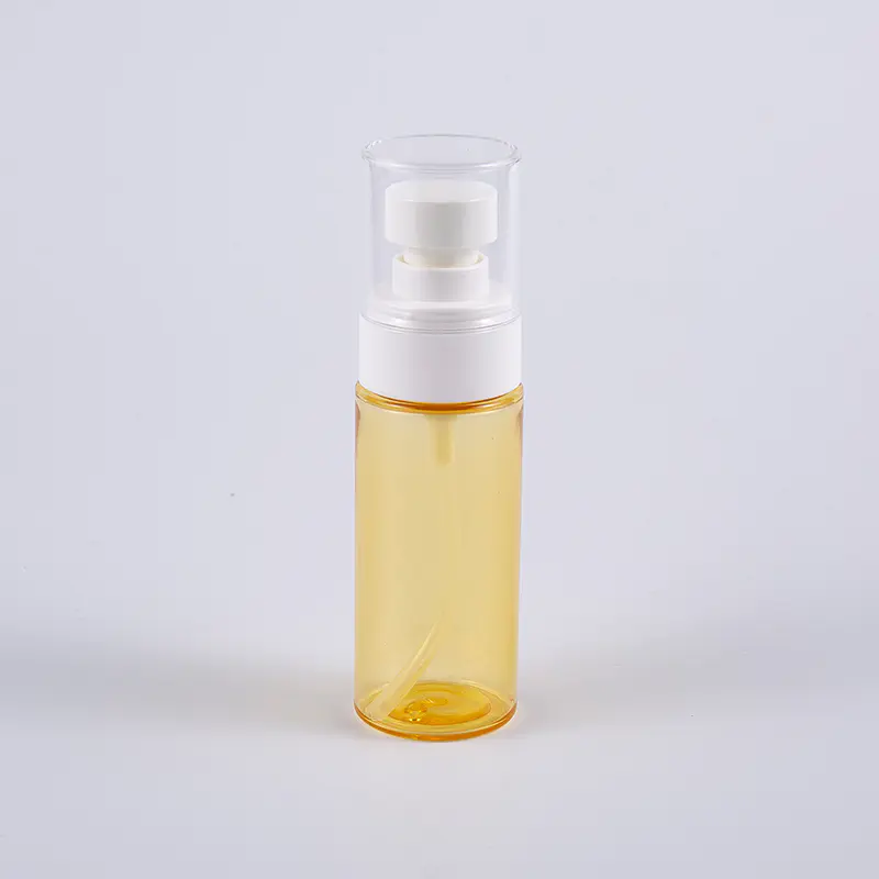 Màu bán trong suốt Hình tròn 50ml Chai kem dưỡng da tường dày PETG có bơm phun nhựa 