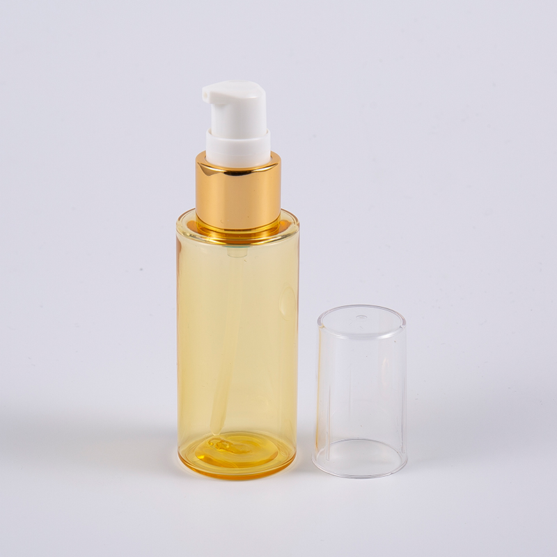 Màu bán trong suốt Hình tròn 50ml Chai kem dưỡng da dày PETG có bơm Màu bán trong suốt Hình tròn 50ml Chai kem dưỡng da dày PETG có bơm