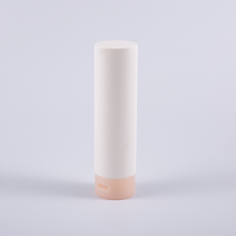 Chai làm sạch dầu xả PE White Soft Touch Round 180ml có nắp lật Chai làm sạch dầu xả PE White Soft Touch Round 180ml có nắp lật
