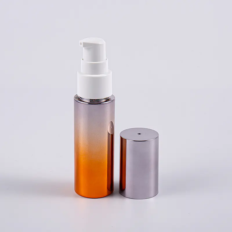 Nhiều màu sắc khác nhau Chai kem dưỡng da PETG 30ml hình tròn có bơm sử dụng khi đi du lịch Nhiều màu sắc khác nhau Chai kem dưỡng da PETG 30ml hình tròn có bơm sử dụng khi đi du lịch