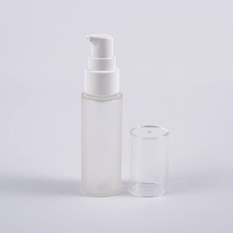 Nhiều màu sắc khác nhau Chai kem dưỡng da PETG 30ml hình tròn có bơm sử dụng khi đi du lịch Nhiều màu sắc khác nhau Chai kem dưỡng da PETG 30ml hình tròn có bơm sử dụng khi đi du lịch