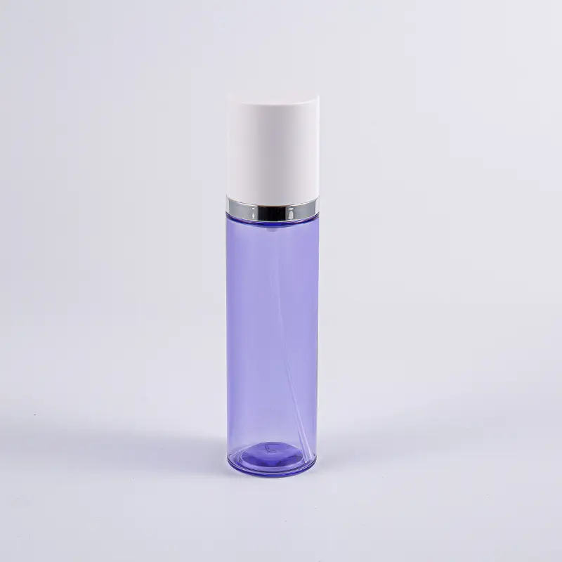 Chai kem dưỡng da dạng tròn 35ml màu tím có bơm nhôm