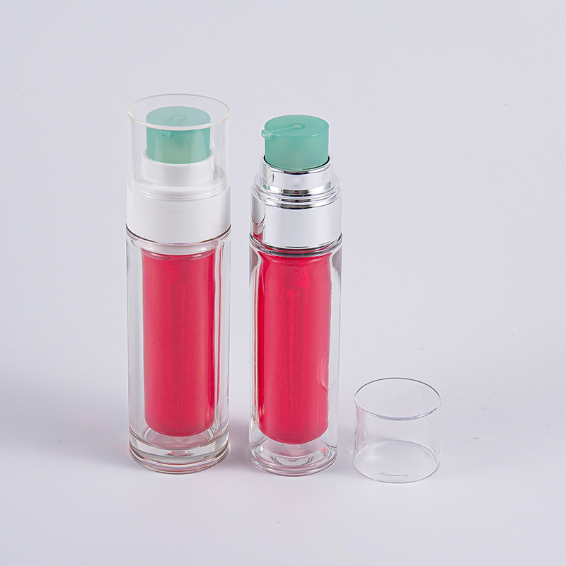 Chai PETG trong suốt có túi bên trong bằng hỗn hợp nhiều lớp 30ml Chai chân không 50ml có bơm