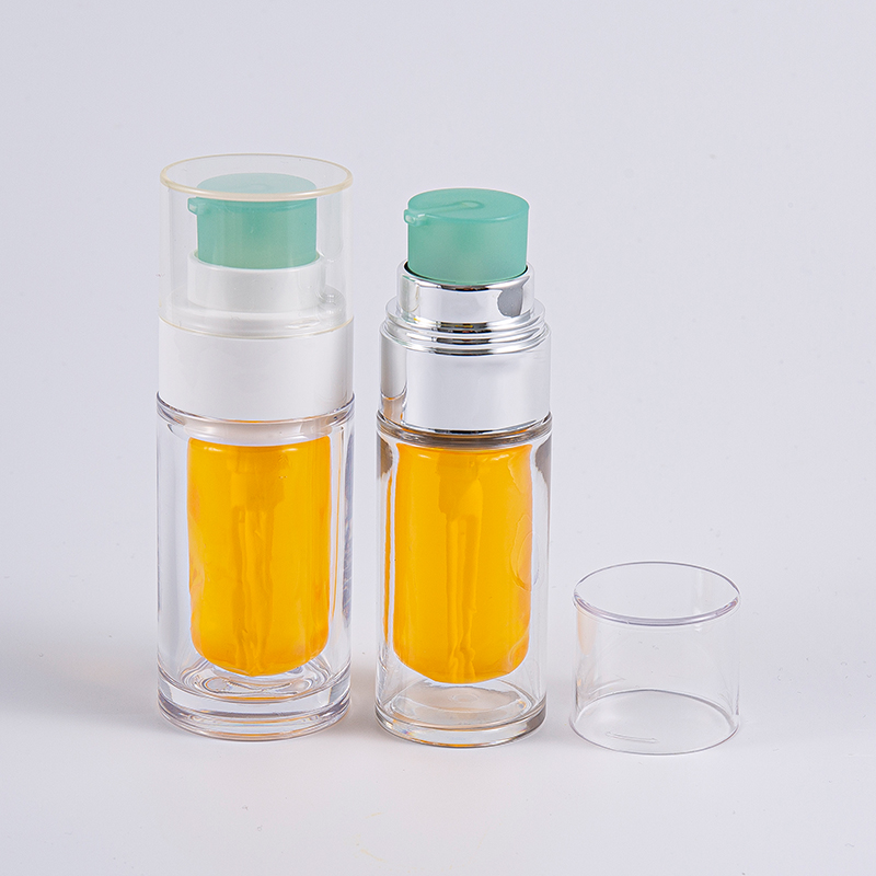 Chai PETG trong suốt có túi bên trong bằng hỗn hợp nhiều lớp 30ml Chai chân không 50ml có bơm