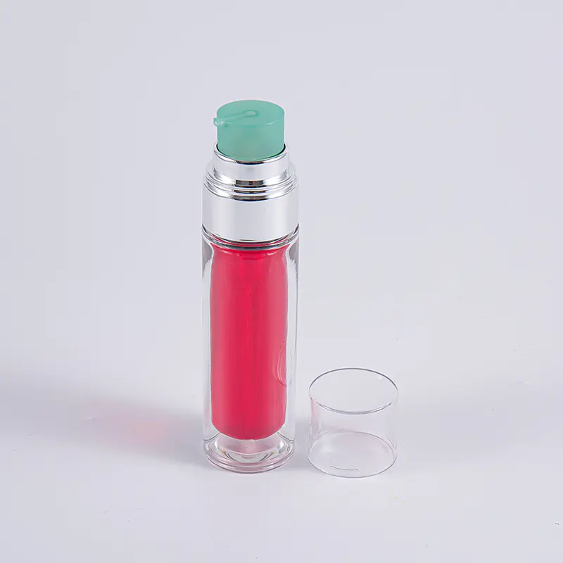Chai PETG trong suốt có túi bên trong bằng hỗn hợp nhiều lớp 30ml Chai chân không 50ml có bơm