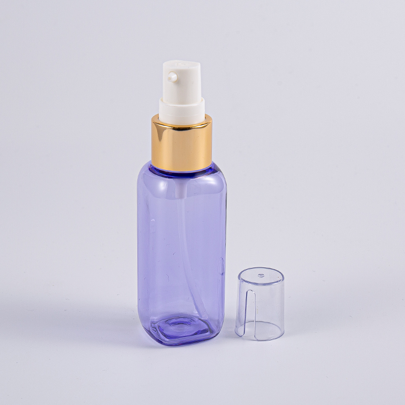 Sử dụng khi đi du lịch Chai hình vuông Petg 50ml có bơm