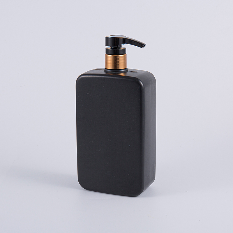 Chai làm sạch dầu gội đầu PE 1000ml màu đen vuông Chai làm sạch dầu gội đầu PE 1000ml màu đen vuông