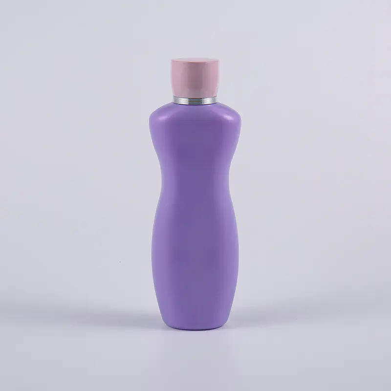 Màu hồng tím Hình dạng tiện dụng 200ml PE Body Lotion Bath Wash Chai
